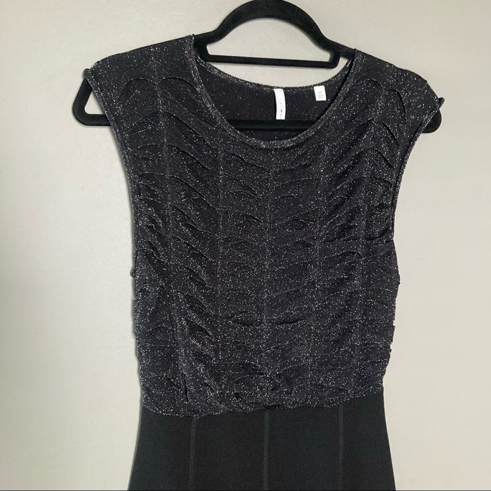 Iisli dress small sweater dress knit black tie light weight cocktail metallic